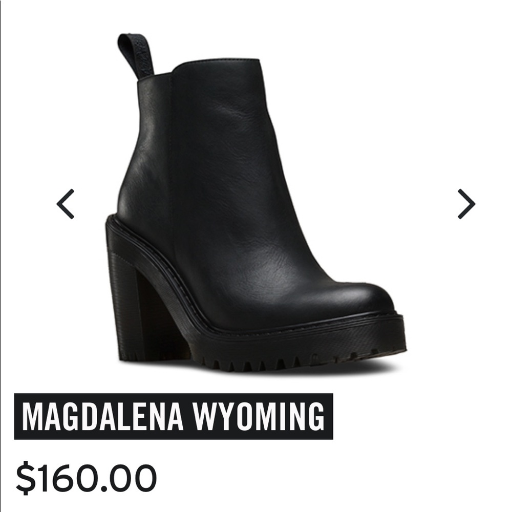 Dr. Martens Magdalena Black Leather Boots Sz 6